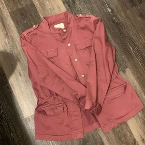 Loft jacket. Button up & pockets. Adjustable waist. Size S. Gently worn